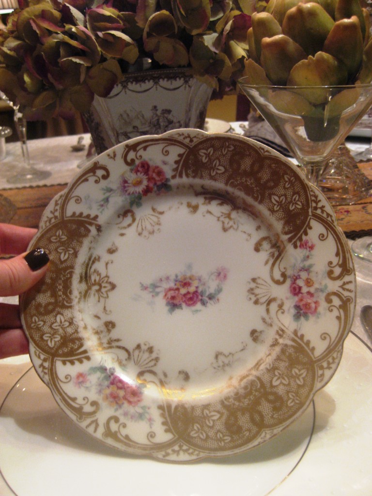 limoges plate close up