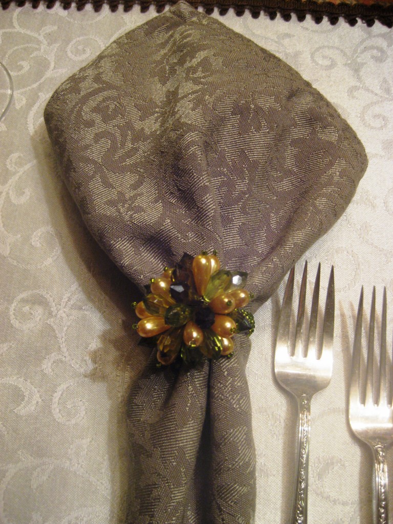 table napkin ring close up