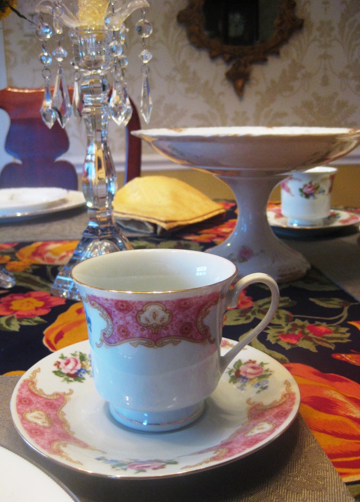 tea cup saucer close up