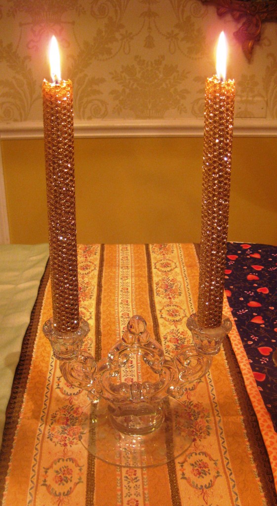 candles table metalllic