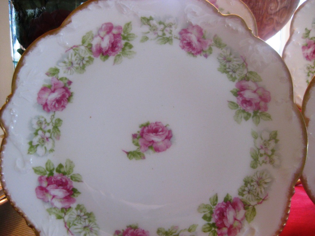 limoges plate close up