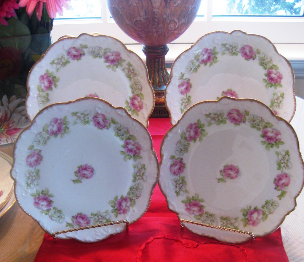 limoges set of 4 plates