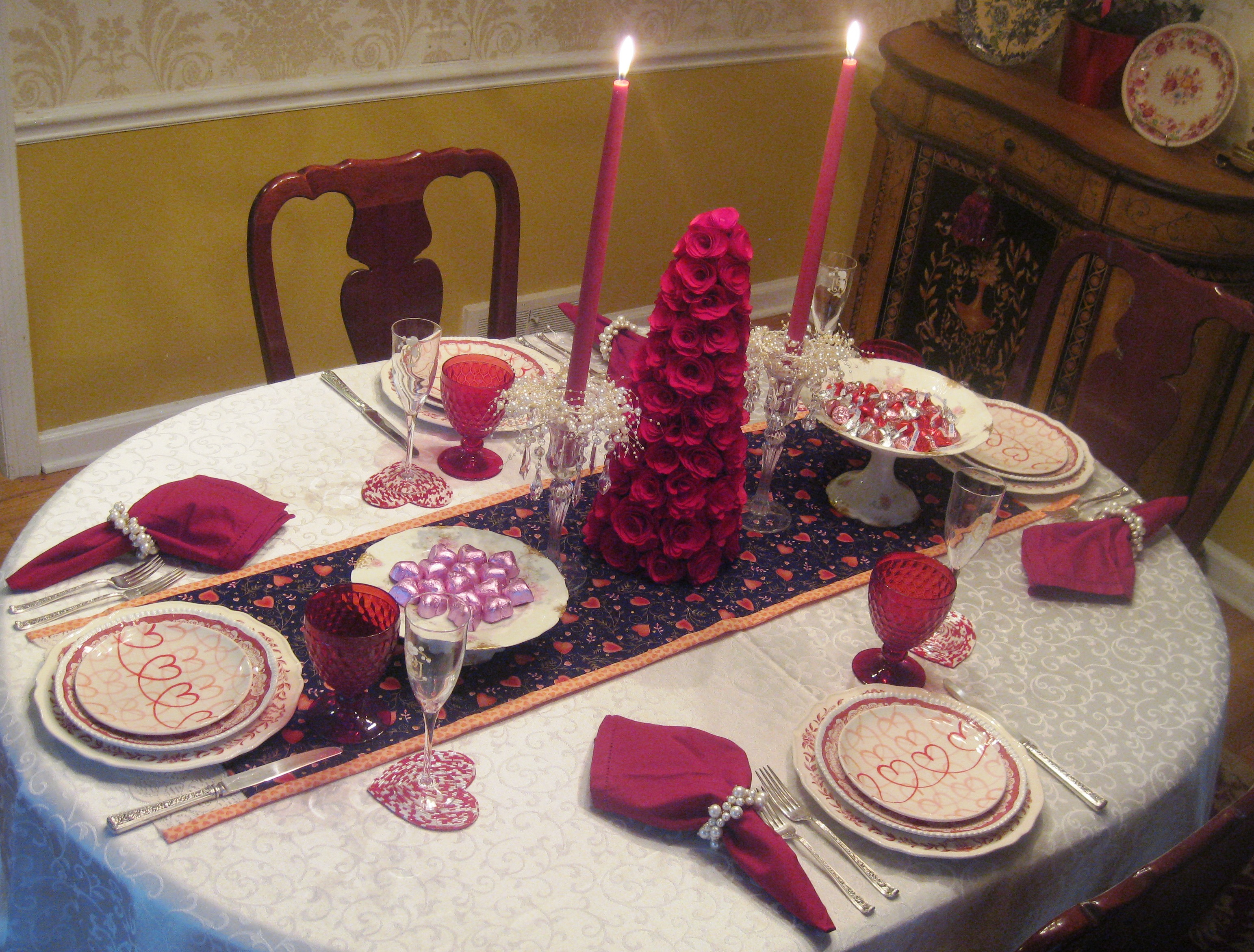 WILDFLOWER LINEN - Part 2  Valentine tablescape, Quince decorations ideas,  Quince decorations