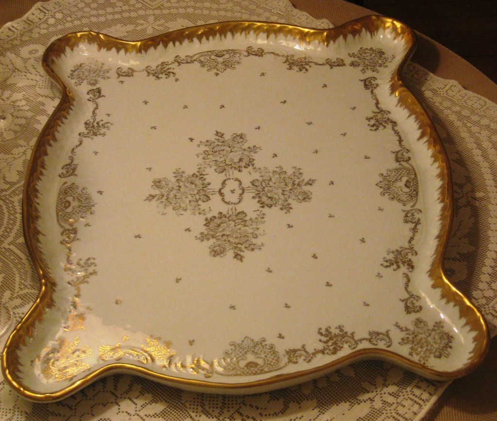 Limoges platter on front table