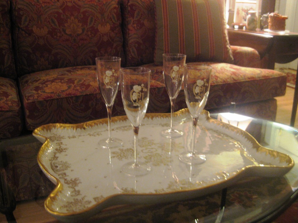 Limoges platter on table