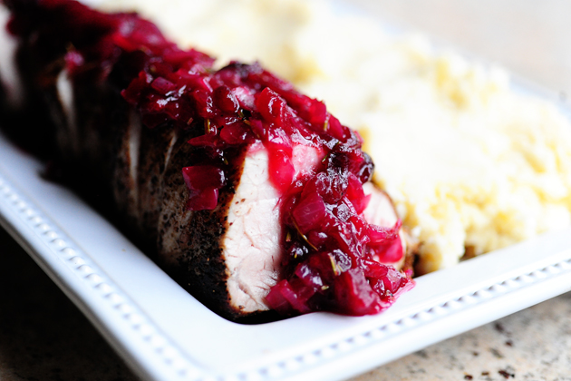 pork with cranberry sauce from pioneer woman